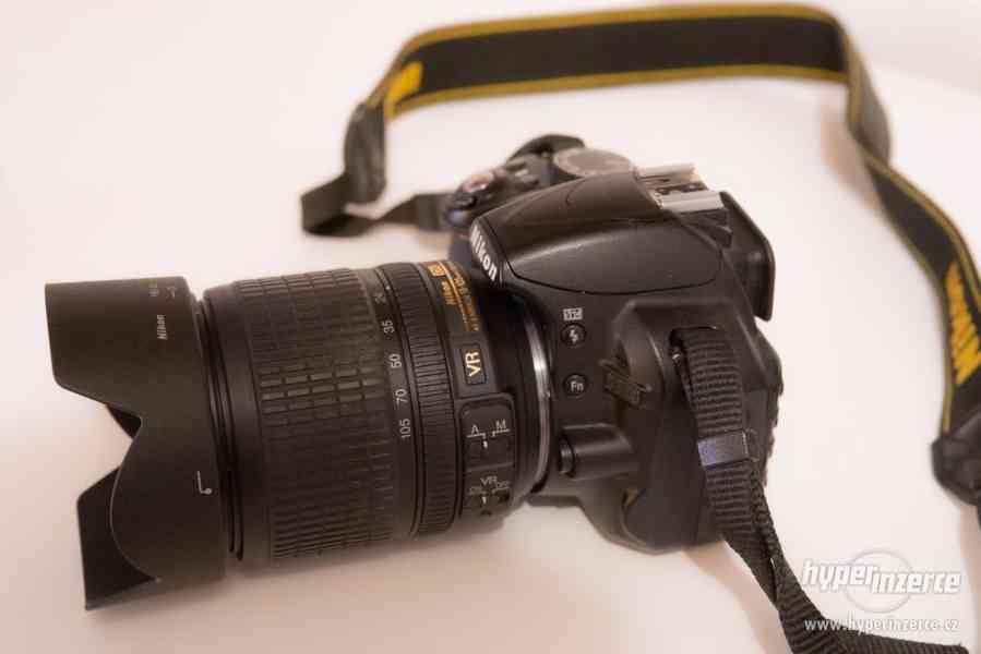 Nikon D3100 objektiv 18-105mm plus dálková samosp. - foto 1