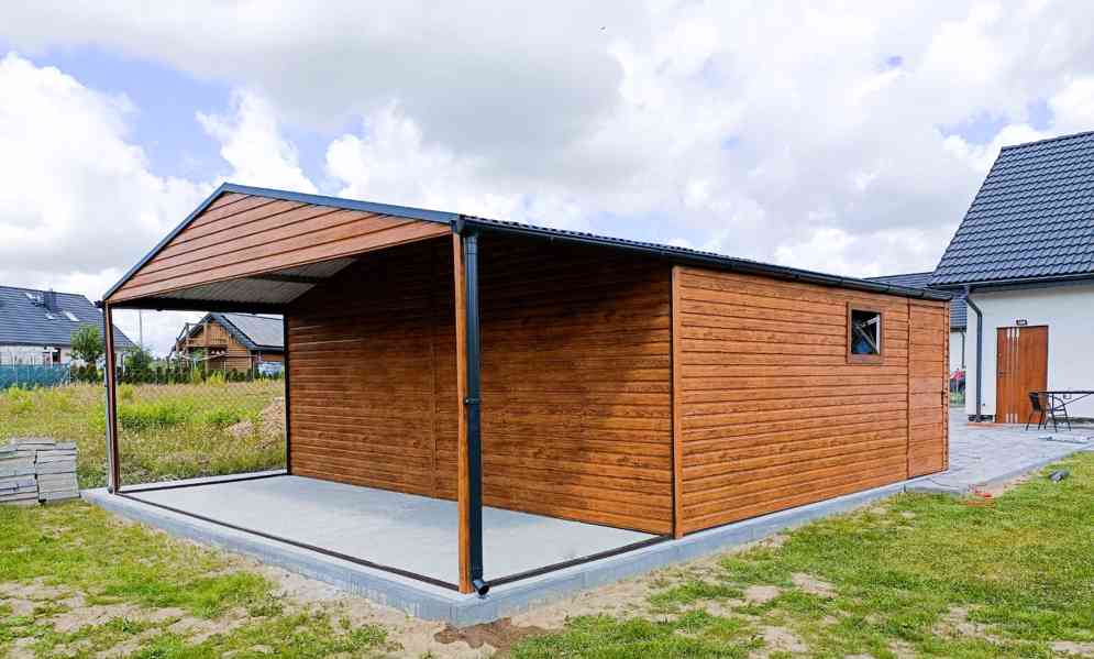 Plechová garáž 6m x 5m, sedlová střecha, 2 x vrata TS242 - foto 9