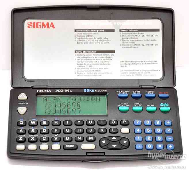 Databázový organizér - databanka SIGMA PDB 96A - foto 1