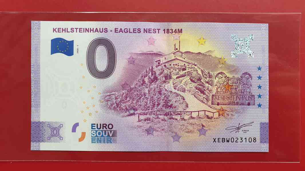 0 Euro bankovka Hitler ORLÍ HNÍZDO,Kehlsteinhaus,ANNIVERSARY - foto 1