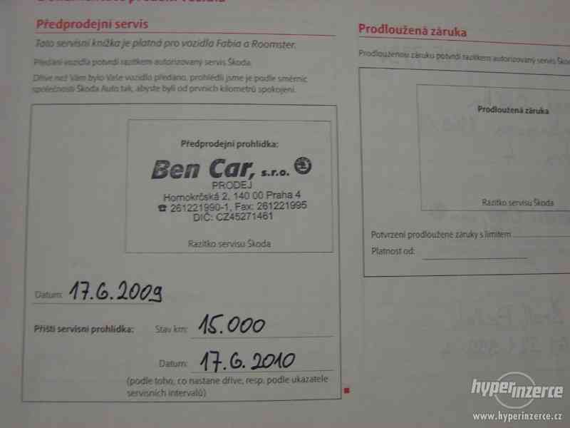 Škoda Fabia 1.4i r.v.2009 1.Maj.serv.kníž.Koupeno v ČR - foto 17