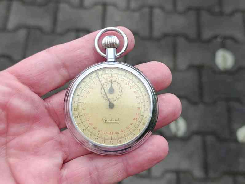 Starožitné mechanické stopky Hanhart 52 mm - foto 14