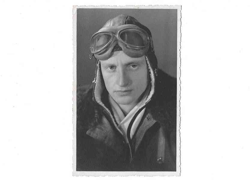 Kožená kukla německého pilota Luftwaffe - válečný kus - foto 5