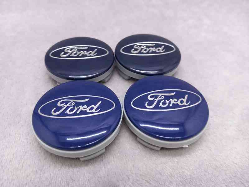 Středové krytky Ford, 54x52mm, modré