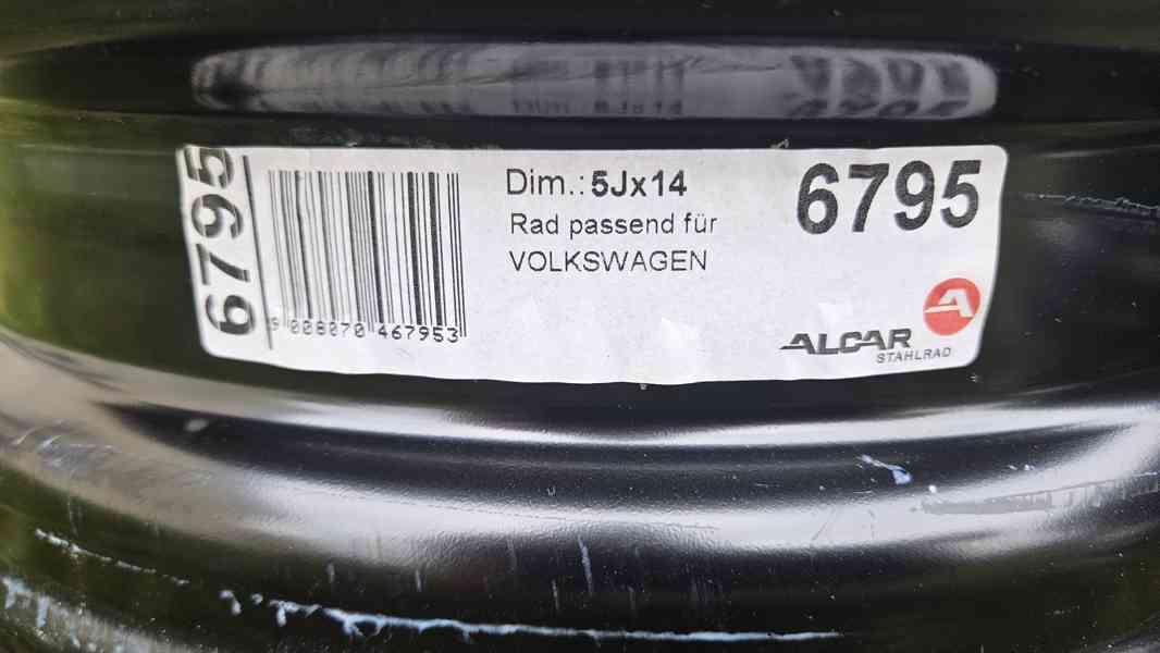 Škoda Citigo plechové 14" disky 5Jx14 4x100 ET35 střed 57mm - foto 3