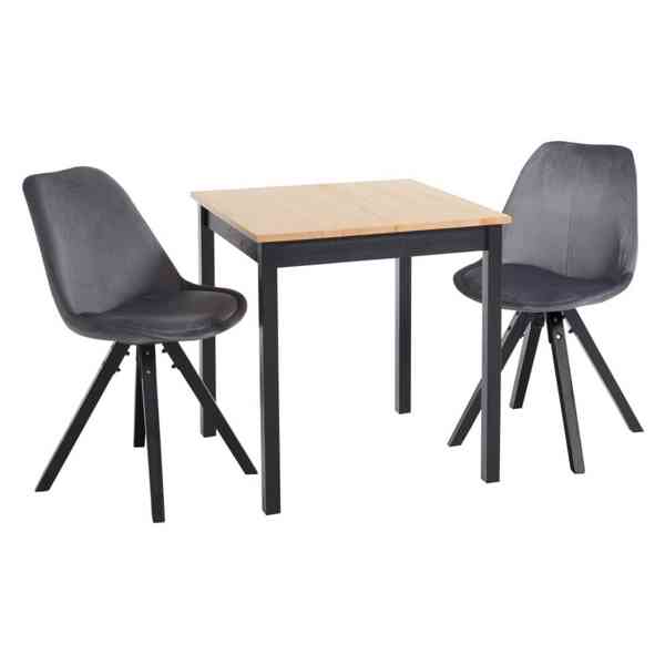2 tmavě šedé jídelní židle Essentials Dima - foto 2