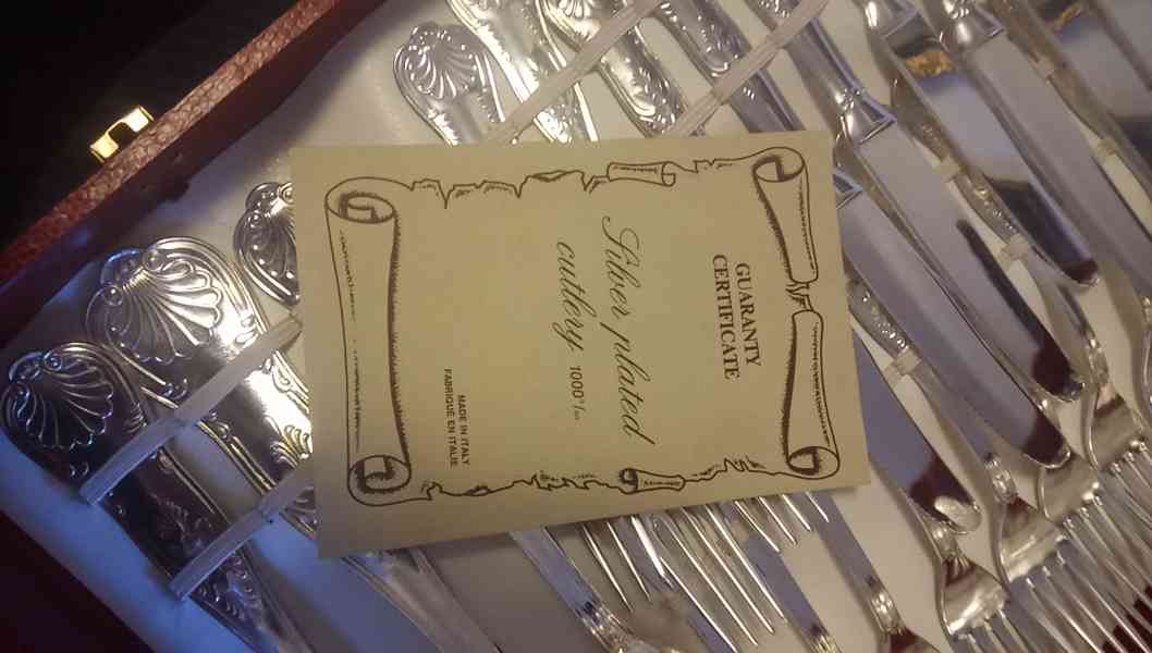 Silver Plated Cutlery by Italy - postříbřená sada příborů - foto 6