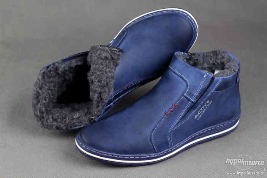 Pánské zateplené zimní/elegantní boty, pravá kůže - NOVÉ - foto 2
