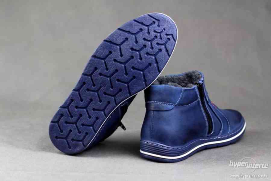 Pánské zateplené zimní/elegantní boty, pravá kůže - NOVÉ - foto 3