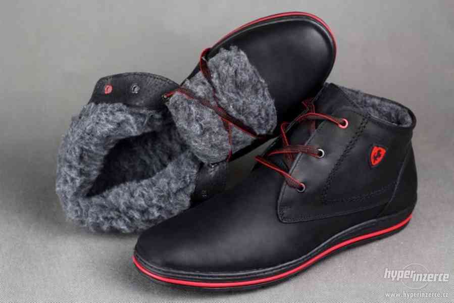 Pánské zateplené zimní/elegantní boty, pravá kůže - NOVÉ - foto 8