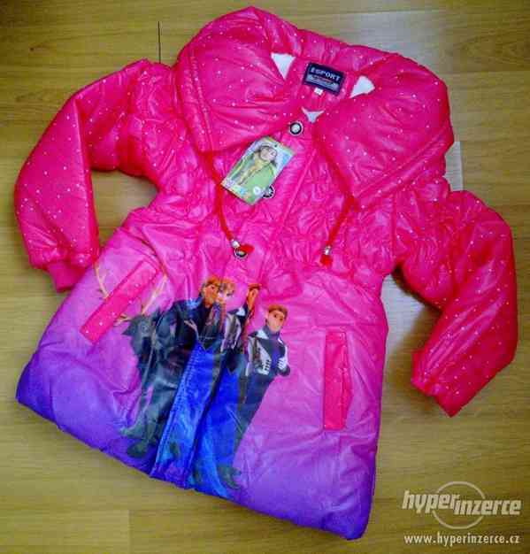 Nová zimní bunda Ledové království - růžová -120 hned - foto 1