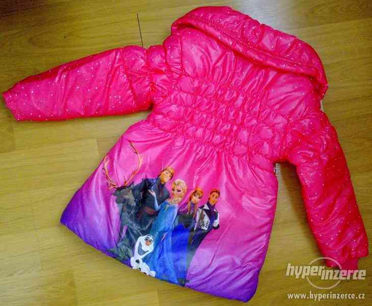 Nová zimní bunda Ledové království - růžová -120 hned - foto 2