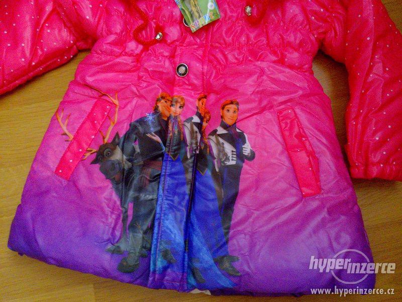 Nová zimní bunda Ledové království - růžová -120 hned - foto 3