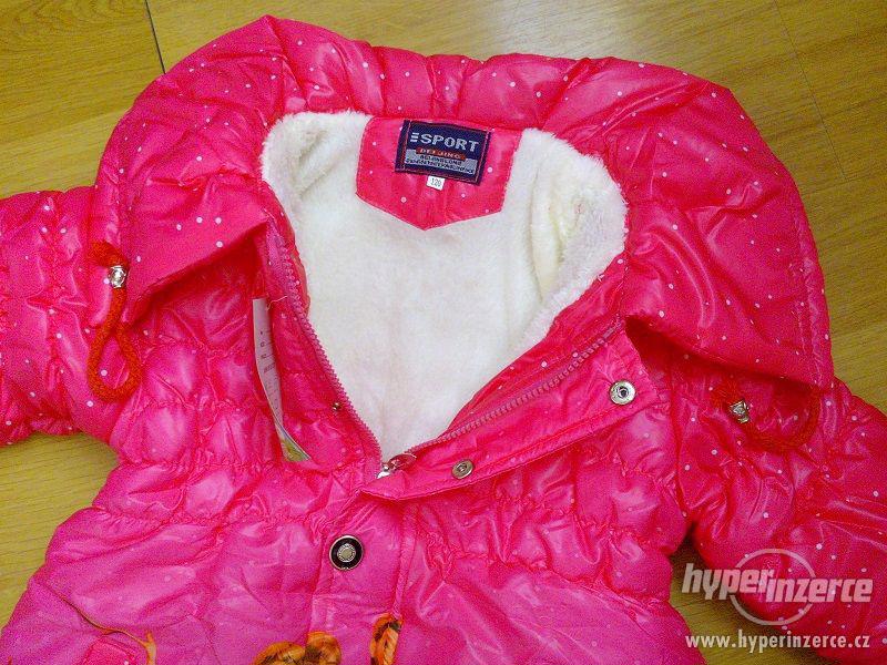 Nová zimní bunda Ledové království - růžová -120 hned - foto 5