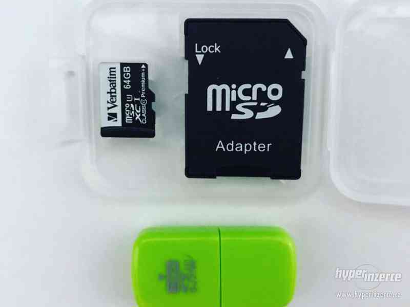 Paměťová karta Verbatim Micro SD 64GB s USB adapterem - foto 1