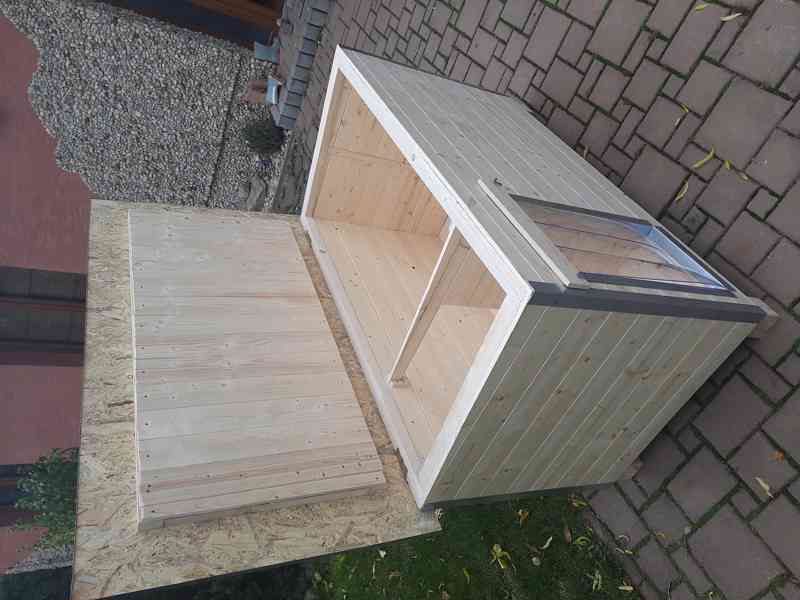 Psí bouda, celá z palubek, Zástěna a přepážka, 6 velikostí - foto 7