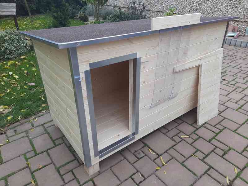 Psí bouda, celá z palubek, Zástěna a přepážka, 6 velikostí - foto 4