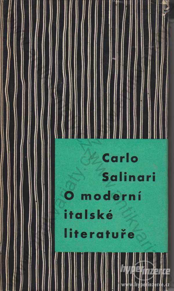 O moderní italské literatuře Carlo Salinaro 1964 - foto 1