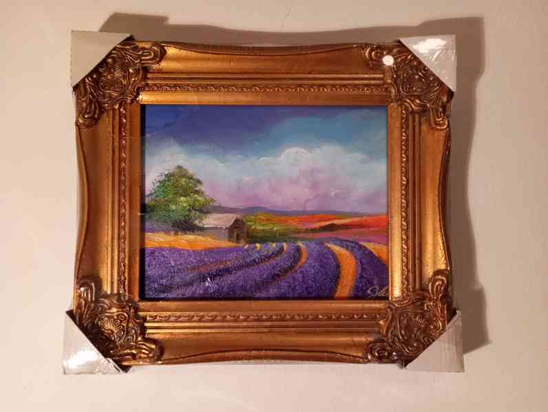 Olejomalba na plátně - zdobený rám 310x260mm - 20 - - foto 2