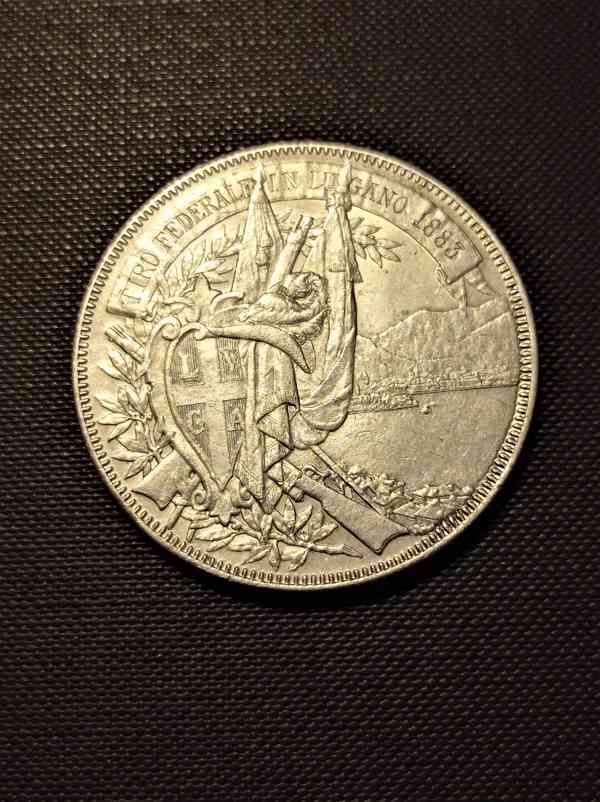 Střelecké mince - Švýcarsko 5 frank, zaručené originály! - foto 5
