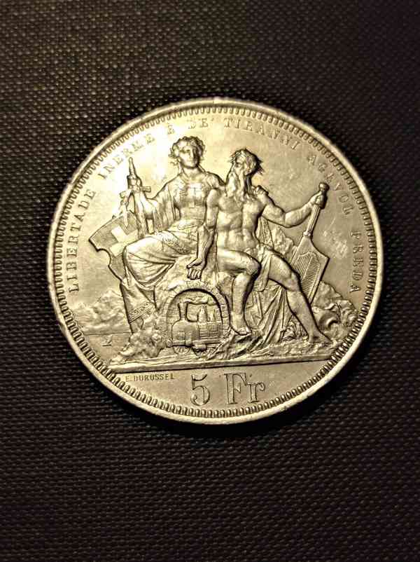 Střelecké mince - Švýcarsko 5 frank, zaručené originály! - foto 6