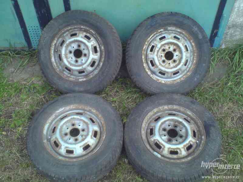 Alu kola+plechy 4x98 13" Fiat, Favorit...(letní+zimní) - foto 4