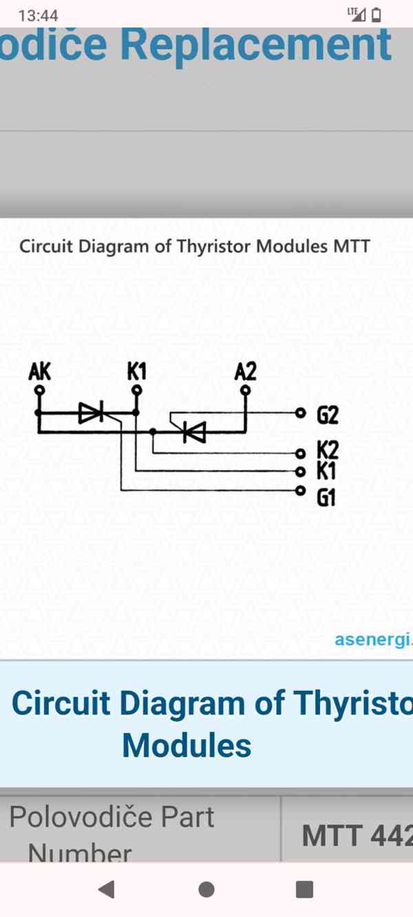 Tyristory MTT 442-160-12 LHO  160A - foto 5