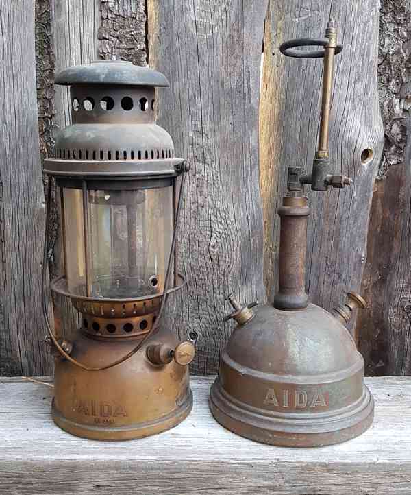 Staré tlakové benzínové lampy / lihové lucerny / petrolejky - foto 2