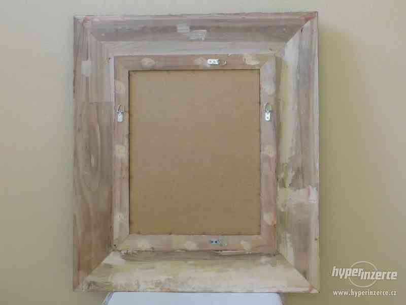Velké zrcadlo v hnědozlatém rámu - foto 3