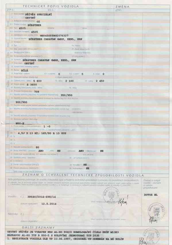 Karavan Burstner City, solární panel, předstan, nová STK.  - foto 19