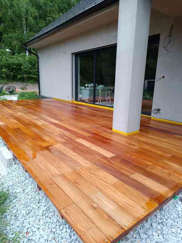 Garapa terasová prkna, nízká cena, hladké/ drážkované - foto 3