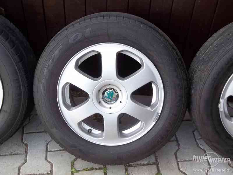 5x100  Originál alu kola škoda octavia s pneu 5mm - foto 3
