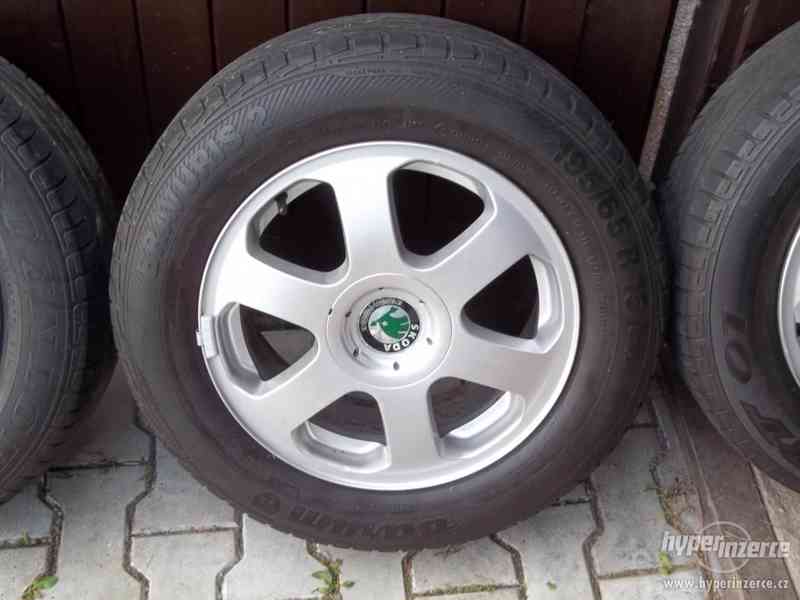 5x100  Originál alu kola škoda octavia s pneu 5mm - foto 4