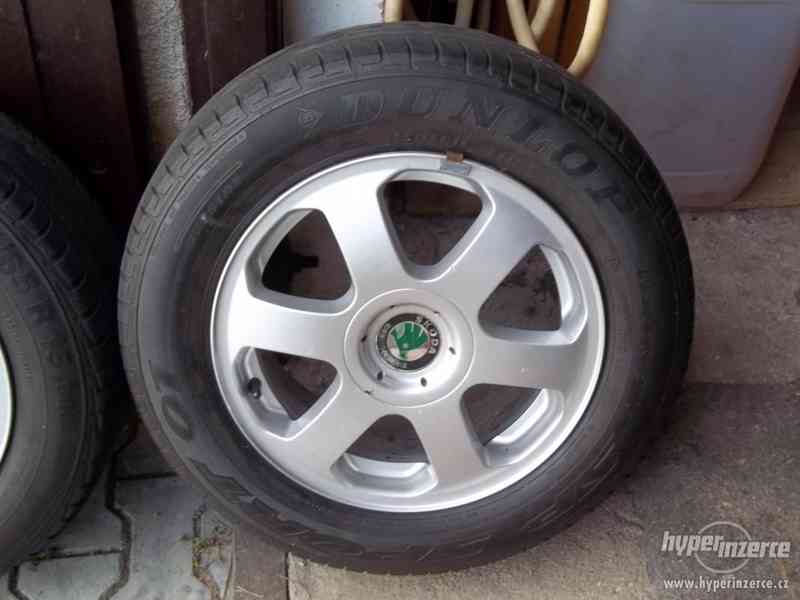 5x100  Originál alu kola škoda octavia s pneu 5mm - foto 5