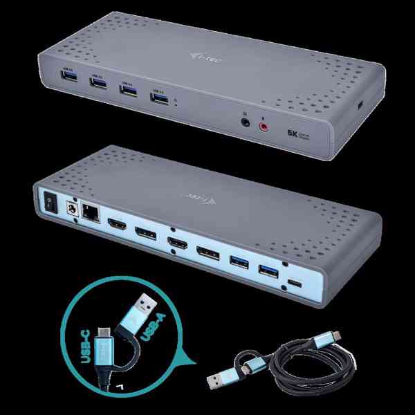 i-tec USB 3.0 / USB-C 5K dualní dokovací stanice - foto 1