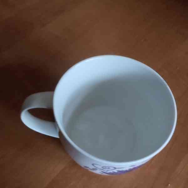 porcelánoví velký levandulový hrnek - foto 2