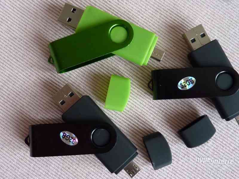 USB-OTG flash 2v1 32GB s micro konektorem NOVÝ-ČERNÝ - foto 2