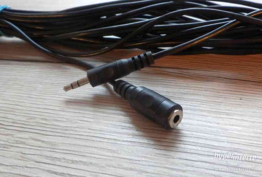 Kabel audio, prodlužovací 10 metrů, jack 3,5 mm - foto 2