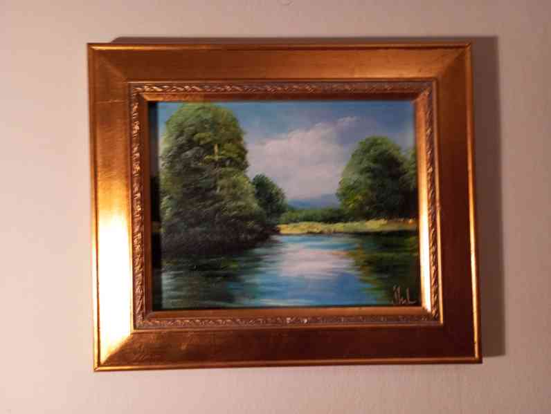 Olejomalba na plátně - zdobený rám 310x260mm - 40 - - foto 2