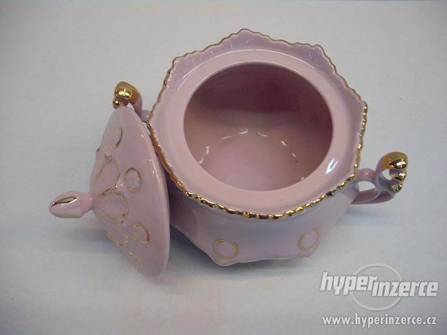 Růžový porcelán z Chodova - Lenka - cukřenka - foto 3