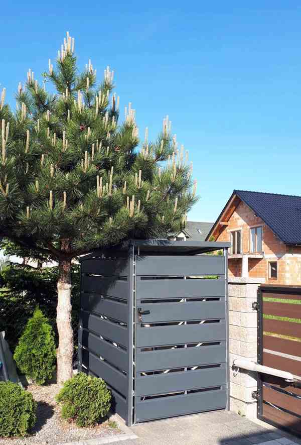 přístřešek na popelnice, spád dozadu 1x1,5m, antracit  TS586 - foto 2