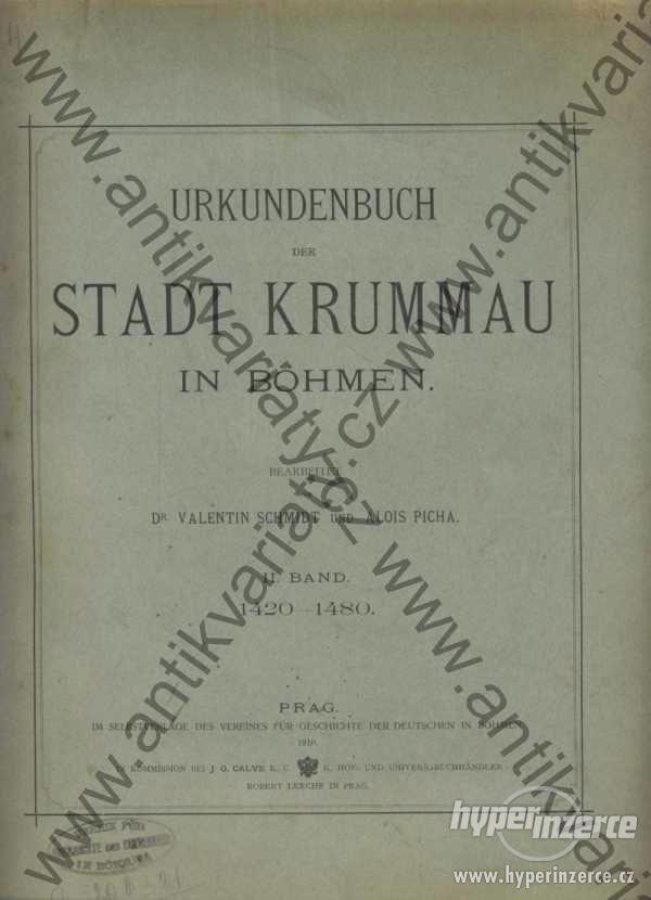 Urkundenbuch der Stadt Krummau Krumlov Šumava - foto 1