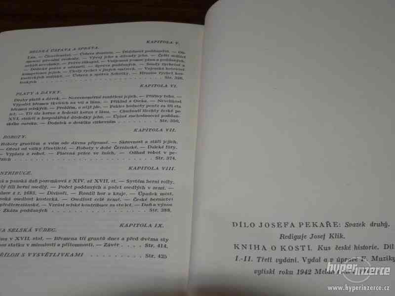 Kniha o Kosti Autor: Josef Pekař 1942 kostelecké panství - foto 2