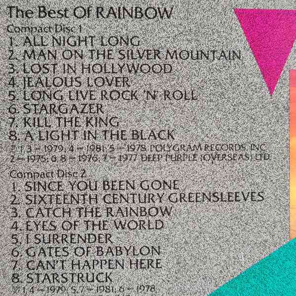 CD - RAINBOW / The Best Of Rainbow - (2 CD) - foto 2