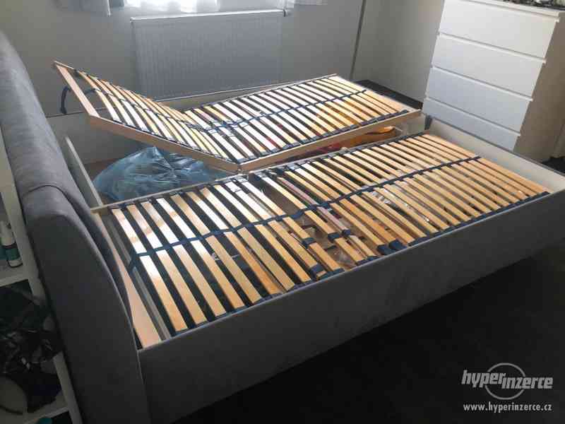 Čalouněná postel 200x180 s polohovatelným roštem - foto 4