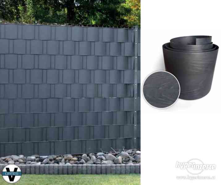 Stínící páska na plotové panely, grafitové barvy - foto 1