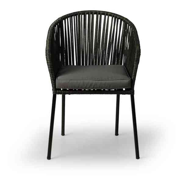 Černá zahradní židle Trapani - foto 4
