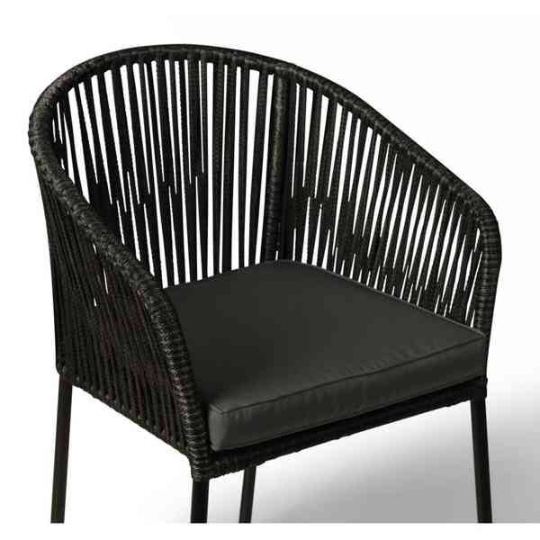 Černá zahradní židle Trapani - foto 2