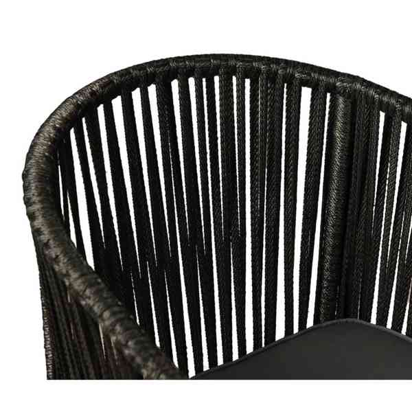 Černá zahradní židle Trapani - foto 3