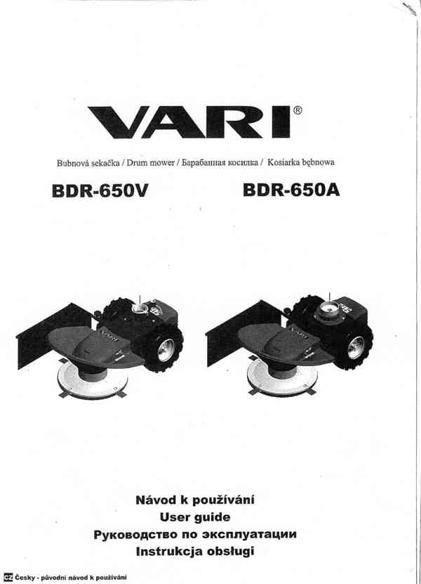 malotraktor VARI HONDA a sekačka BDR-650V - foto 5